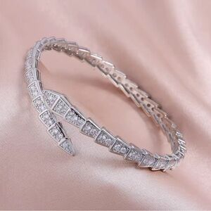 New! Serpentine serpent snake Silver Women's Jewelry bracelet